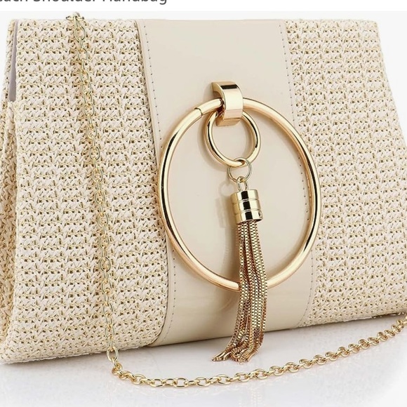 Straw Bag Crossbody Clutch - Picture 2 of 4